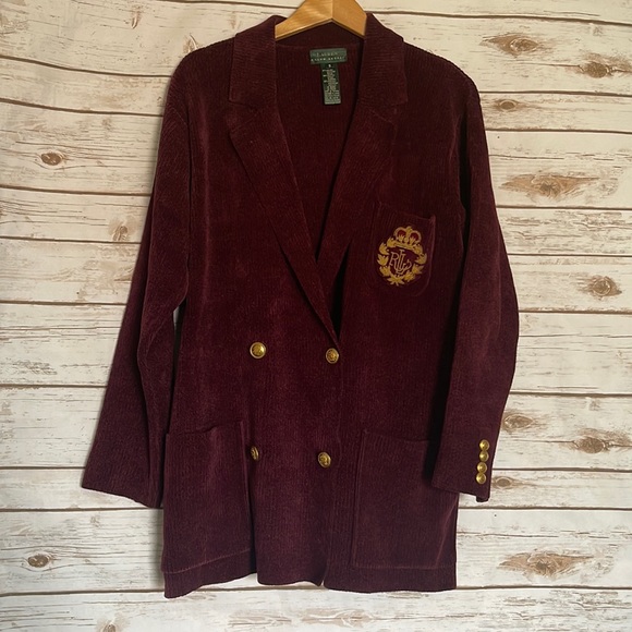 Lauren Ralph Lauren Jackets & Blazers - Ralph Lauren • burgundy maroon wine rayon blend blazer